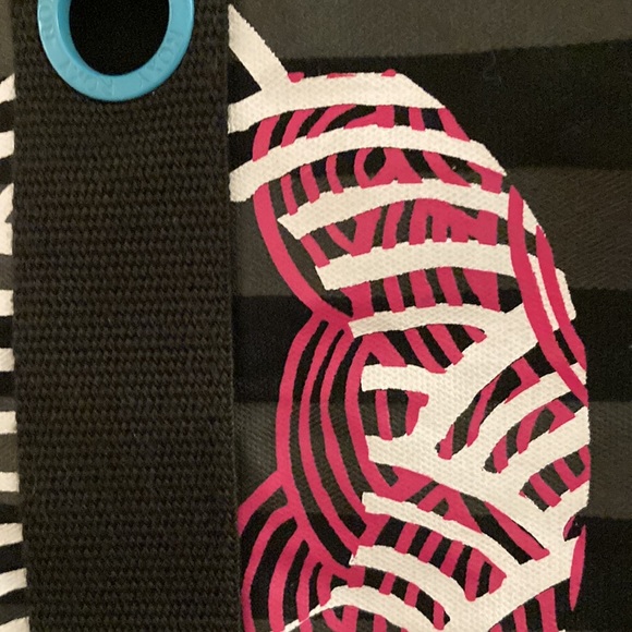 ROXY Logo Black and Gray Striped canvas tote bag - Picture 15 of 15